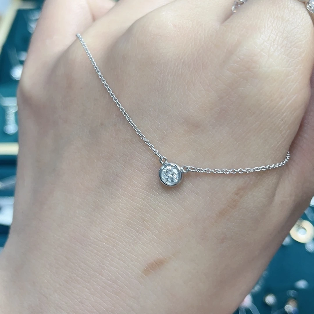 【闪购商品】实验室培育钻石18K金镶嵌泡泡20分项链