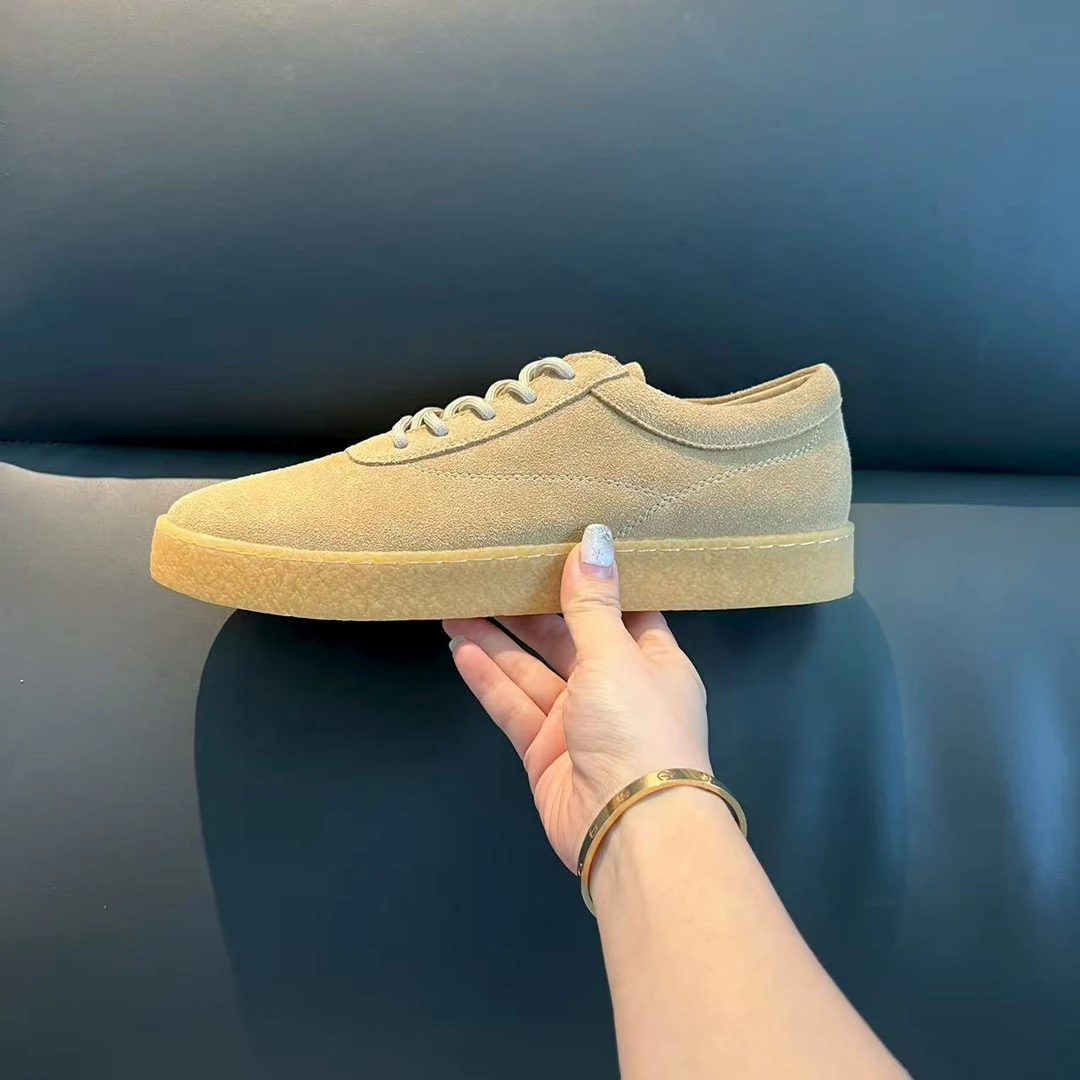 25秋季真皮防水反绒牛皮男士德比鞋透气休闲百搭板鞋手工鞋