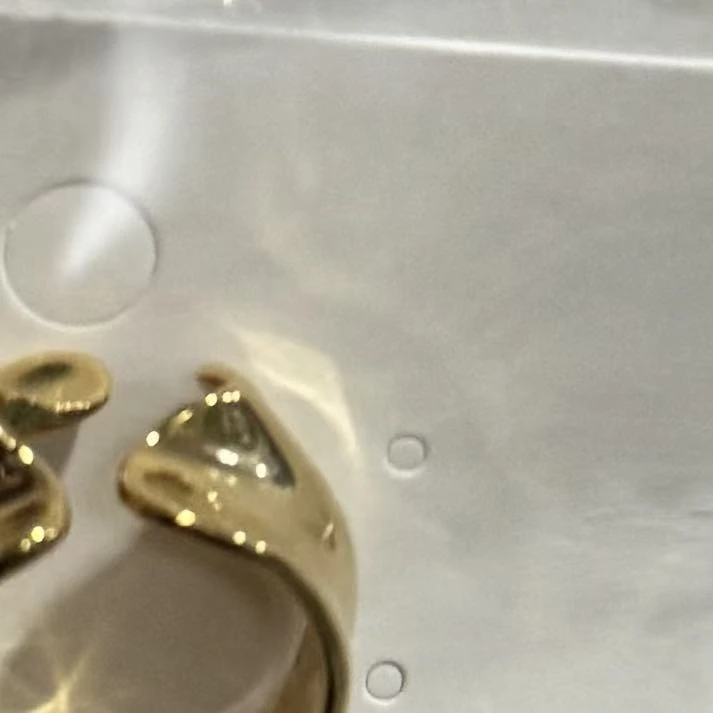 合金戒指 No退！退永黑！理性！合金开口金色波浪戒指