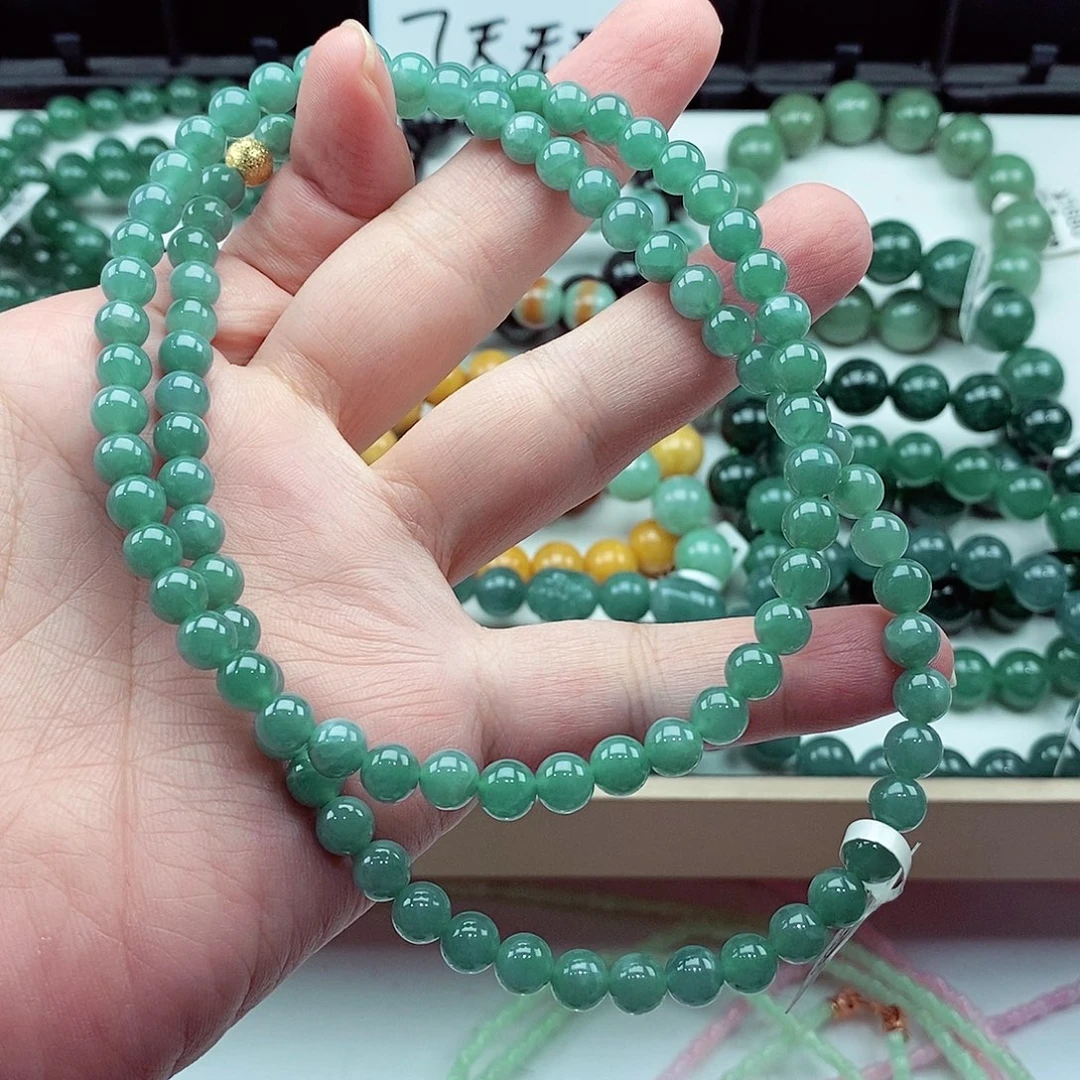 翡翠未镶嵌毛衣链