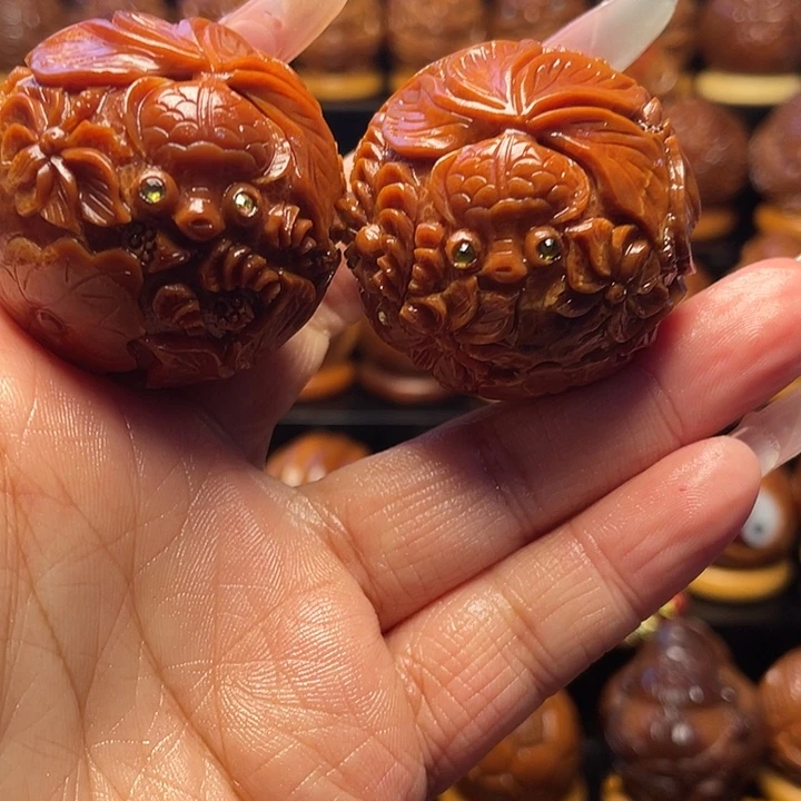 2****把件橄榄核橄榄雕刻