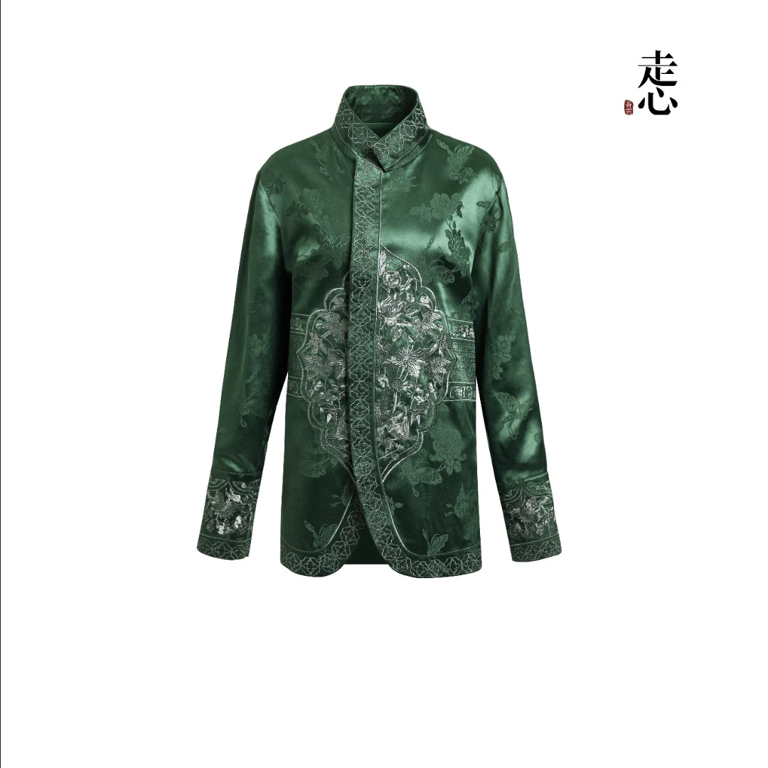 【香云走心】金漆潮雕 西装24ZWT5280时尚长袖中式立领刺绣