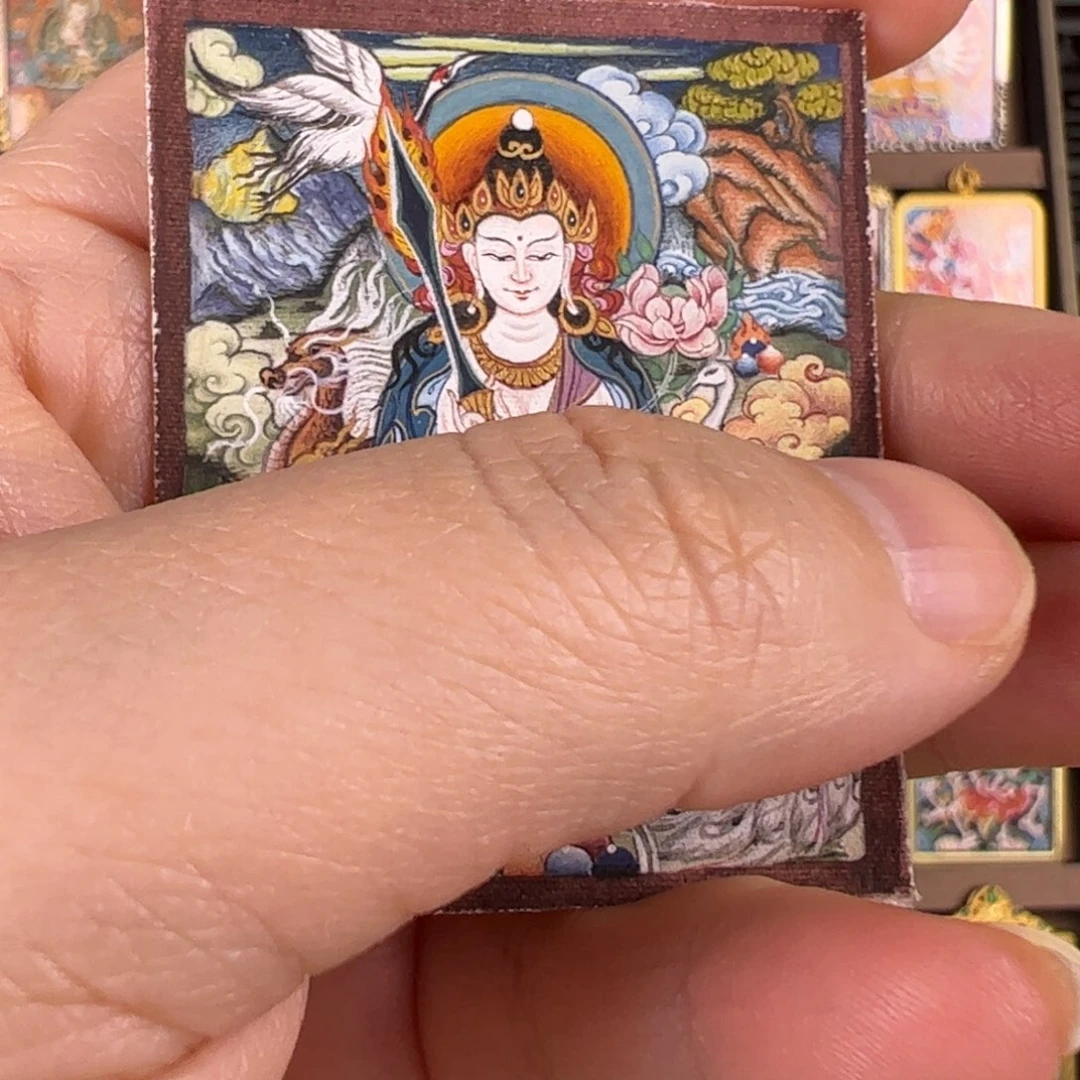 利***哥吊坠虚空藏唐卡绘画作品