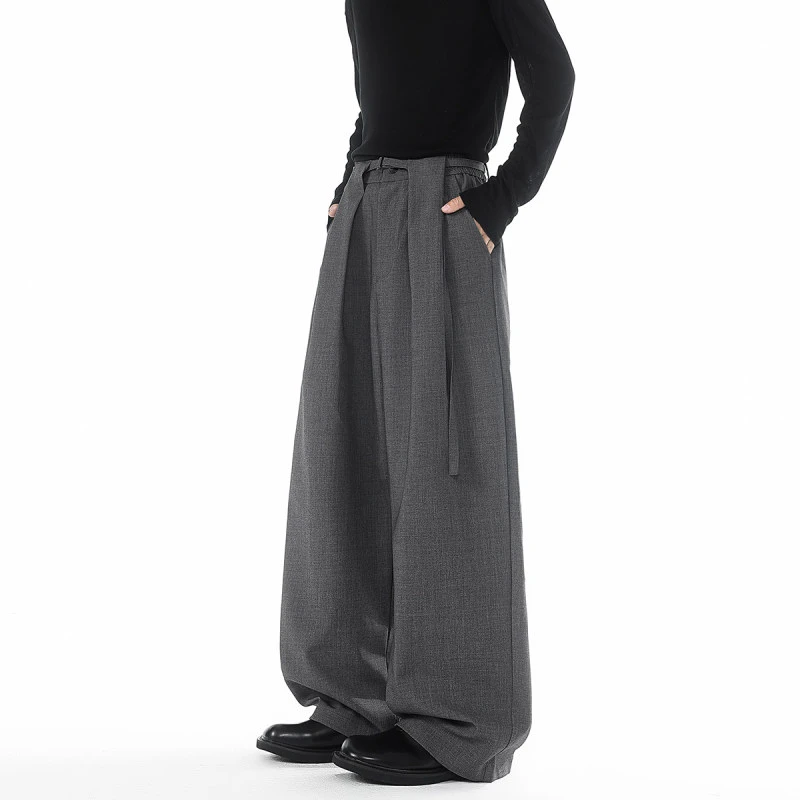 秋冬廓形西装裤子休闲裤大码宽松百搭长裤