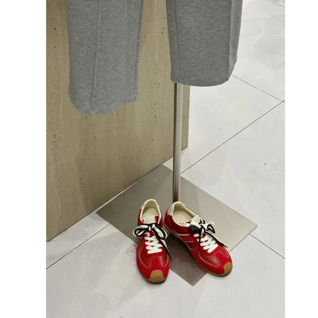 仓美美女装-双色系带设计款德训鞋休闲鞋（正码正拍！半码脚拍大！）