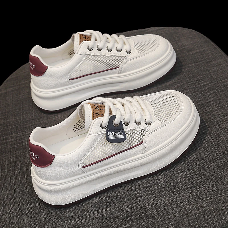 【绮梦】透气休闲板鞋女鞋夏季时尚女鞋网红百搭ins厚底