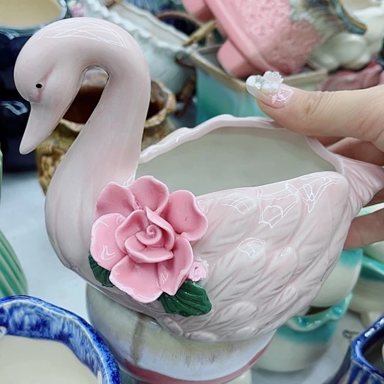 多肉绿植陶瓷花盆9.9包邮，有空