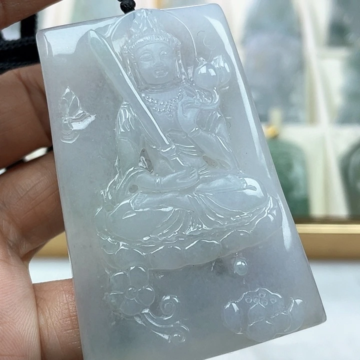 翡翠挂件未镶嵌天然翡翠A或虚空藏菩萨