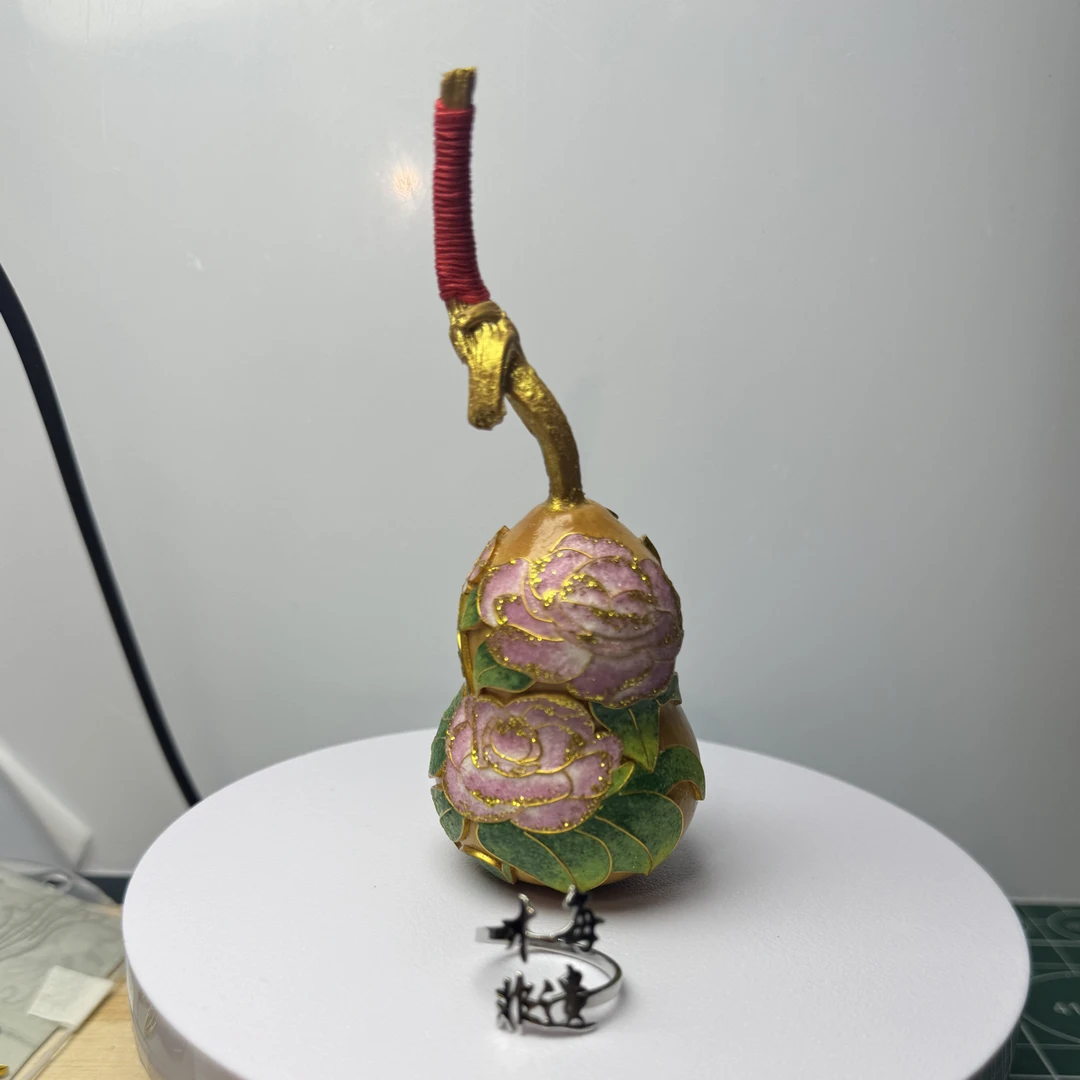 景泰蓝掐丝珐琅天然葫芦高6cm左右