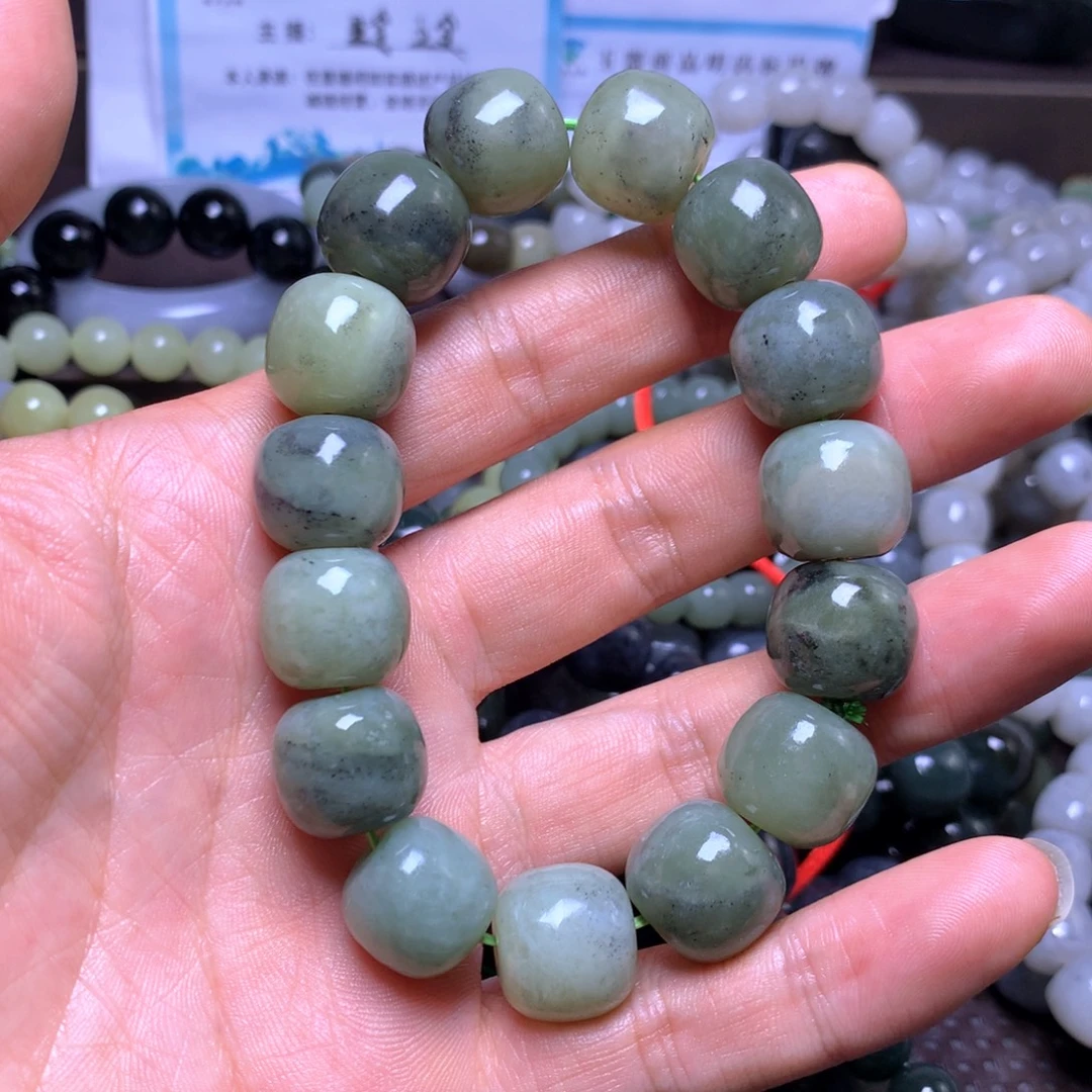 和田玉未镶嵌手串16