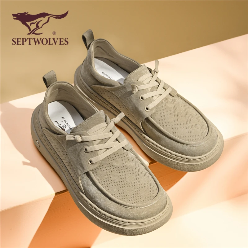 七匹狼男鞋冬季薄款透气防臭布鞋男士轻便软底休闲懒人一脚蹬板鞋