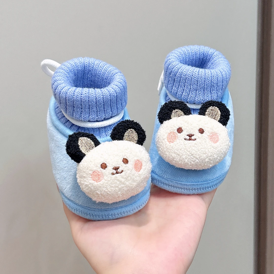 婴儿鞋冬季加厚保暖步前鞋防滑长筒棉裤外出防风鞋套01岁男女宝宝