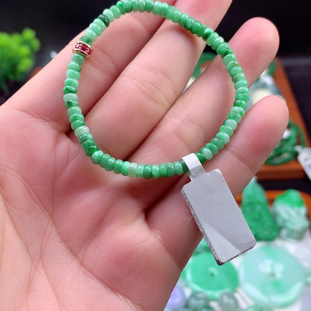 翡翠未镶嵌项链手串