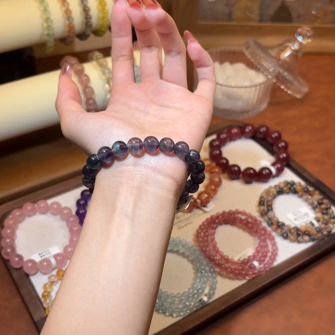 手串未镶嵌萤石猫眼萤石9179