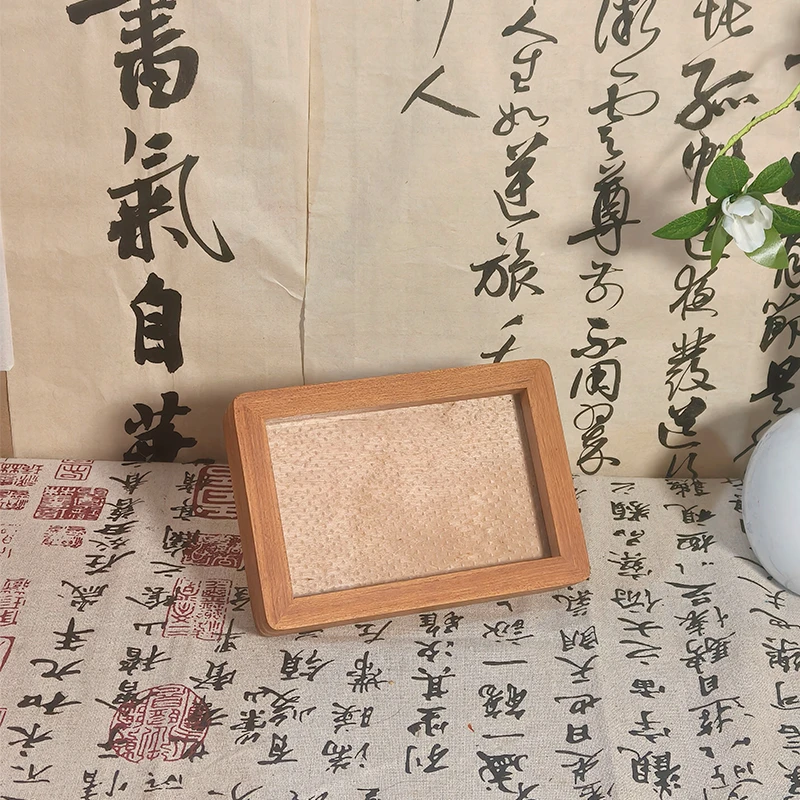 【墨染文房】纯实木榫卯【10*15cm】6寸框原木色四个装