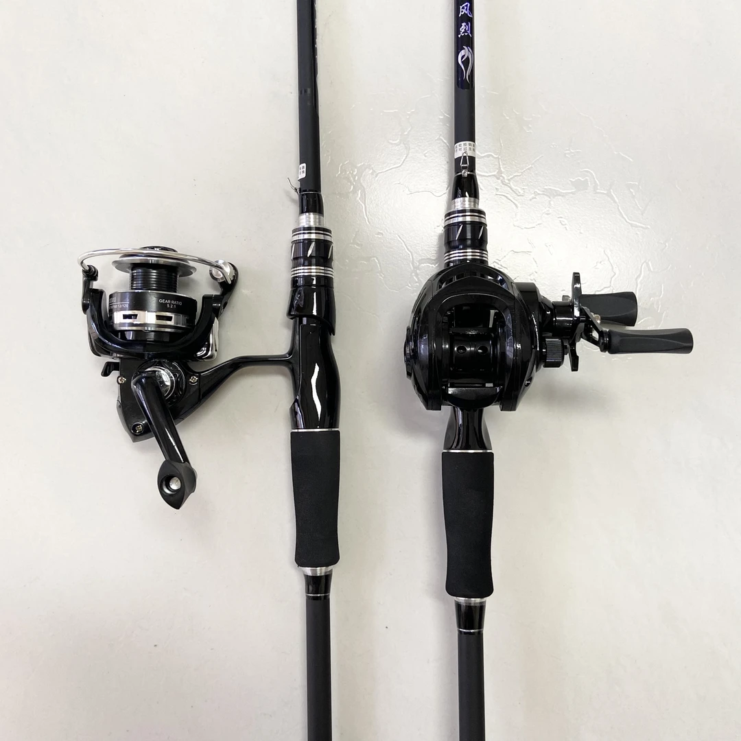 路亚竿ml直柄枪柄水滴轮纺车轮全套抛竿远投套装