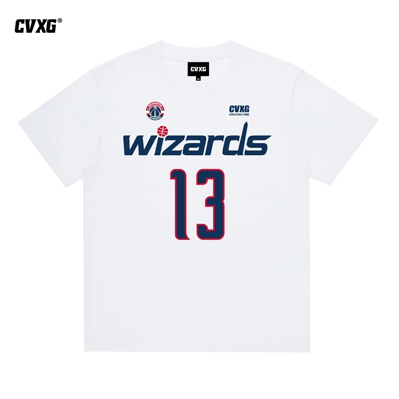 CVXG美式商店（13号普洱）美式纯棉球星T恤短袖上衣男女夏新款烫画