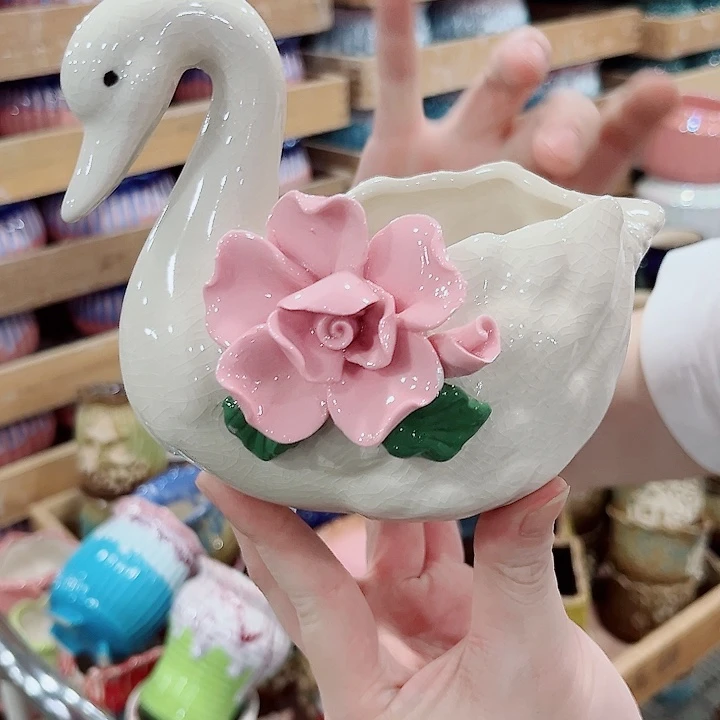 有孔.凑单10元陶瓷花盆发货！