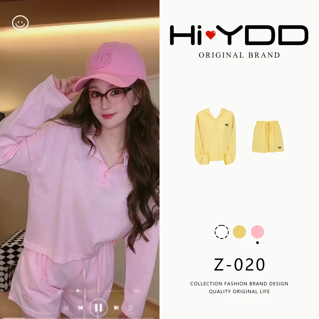 YDD•「Z-020」夏季新款简约修身潮流休闲设计师百搭套装D-5597
