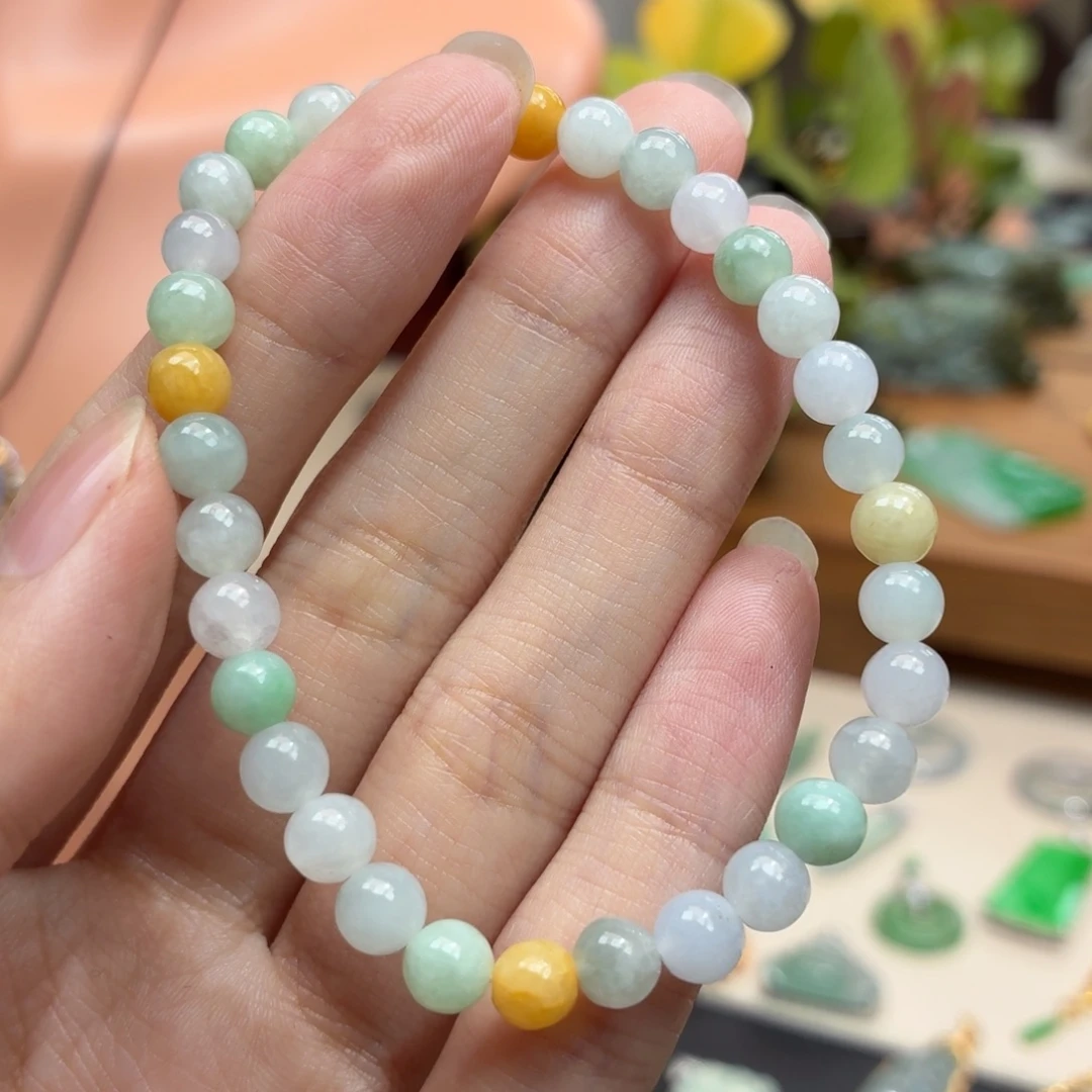 翡翠未镶嵌颈饰手串