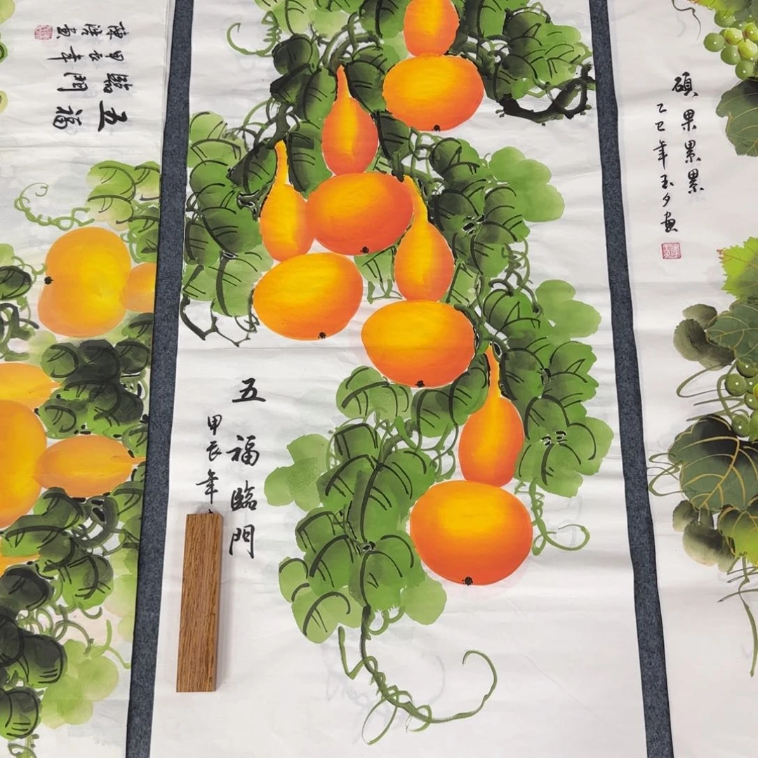 国画尺寸50X100手绘作品