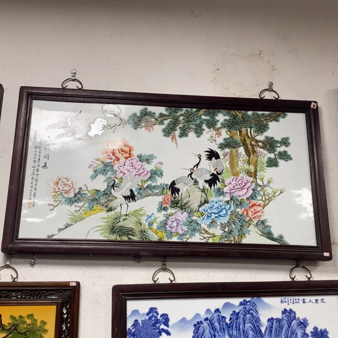 瓷片120*66 景德镇瓷板画柴窑烧制