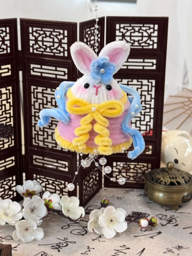 【爱宝】中秋仙女玉兔diy扭扭棒手提发光花灯材料包