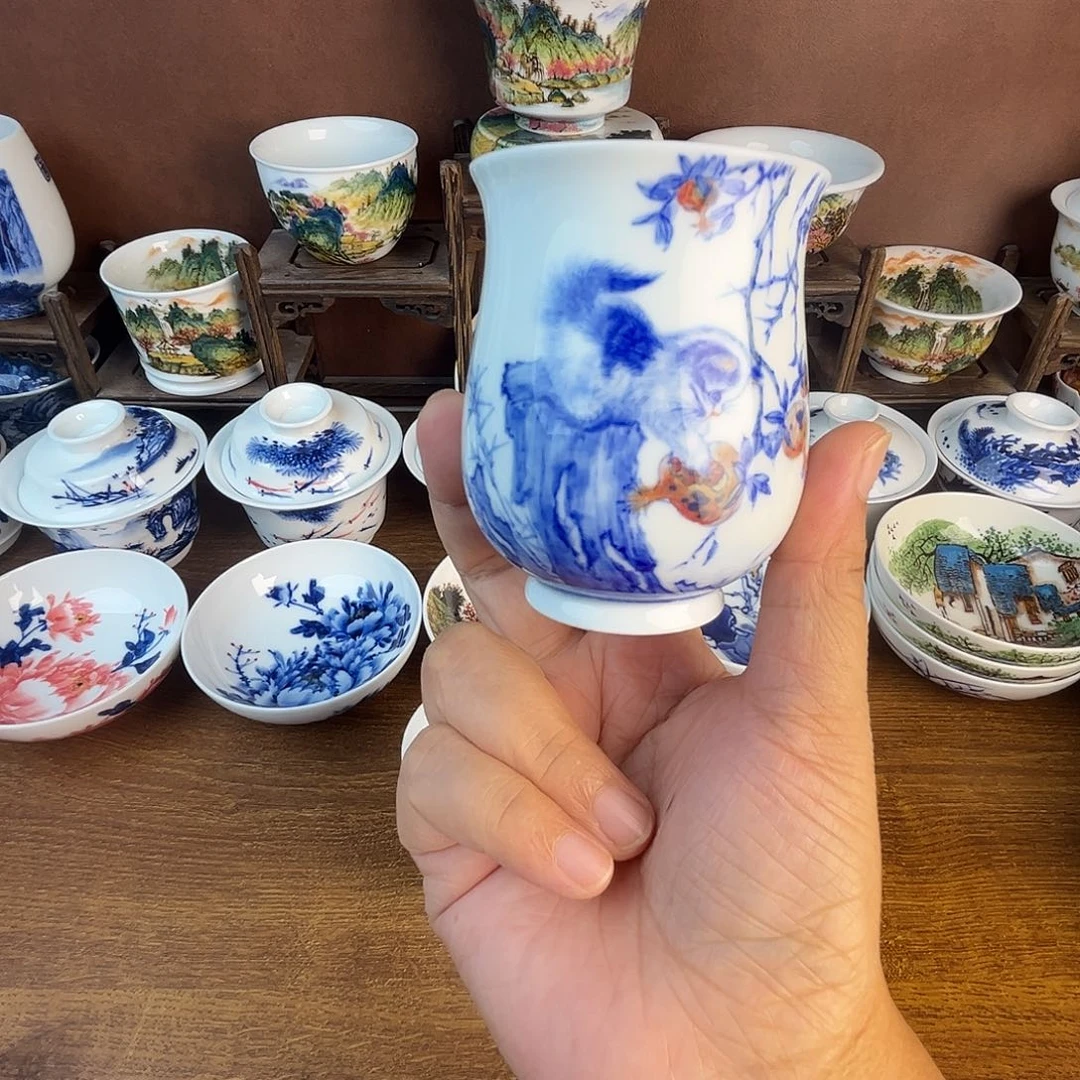 忠意堂釉下彩猫咪