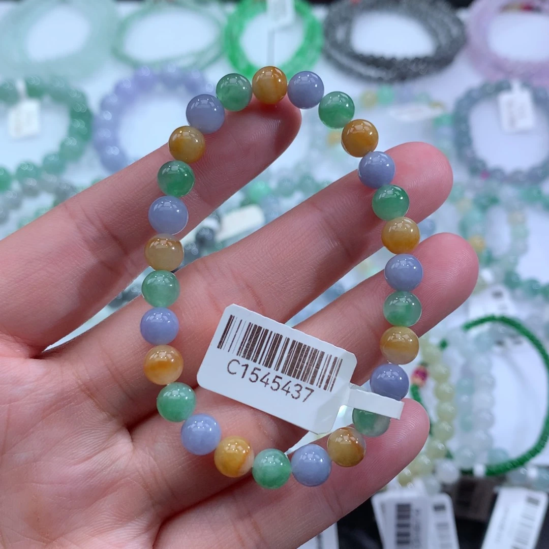 翡翠手链未镶嵌想**桃天然