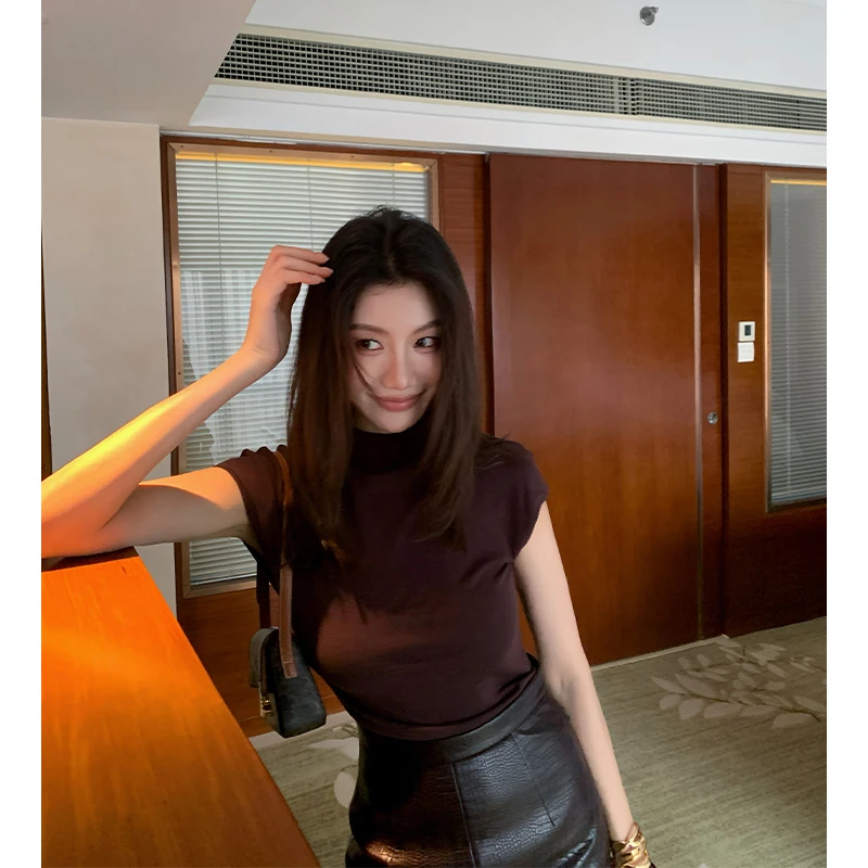 【ALONE SAVOR】龍喜儿直角肩神T 早秋小飞袖天丝羊毛针织衫Z853