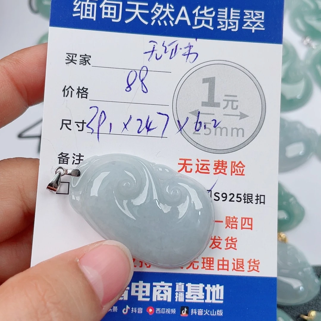 翡翠银S925镶嵌颈饰翡翠