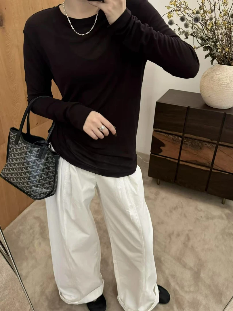 Q YYL 白色阔腿裤  DKSK246382