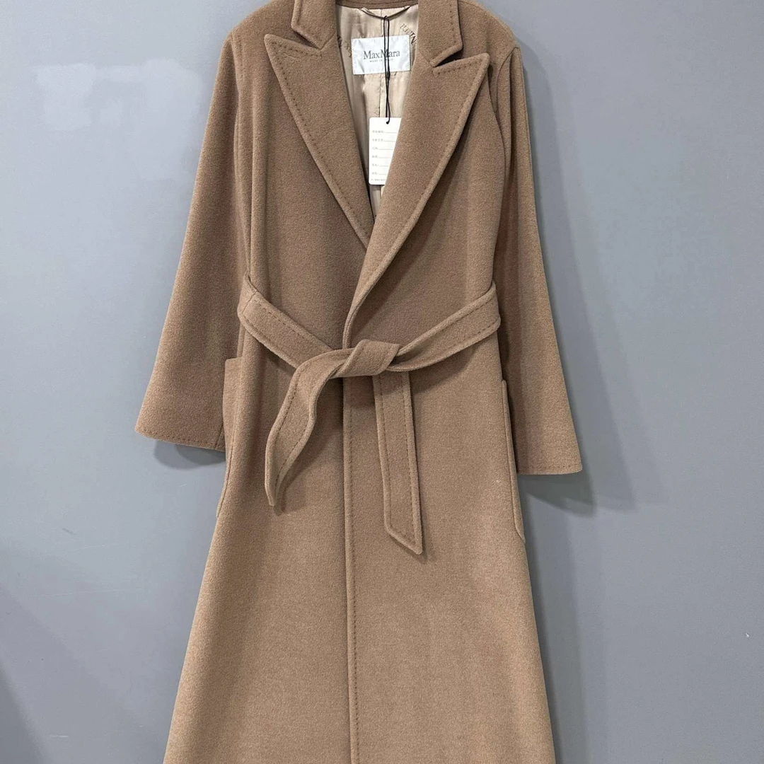 99新 MaxMara 经典驼色驼毛大衣 MaxMara / 36码/04327