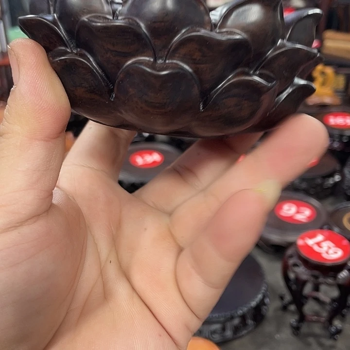 琉璃手工艺品红木底座工艺品8