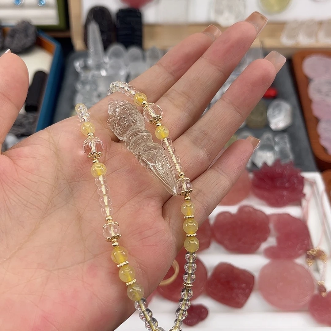 水晶珠宝半成品未镶嵌火**吃2