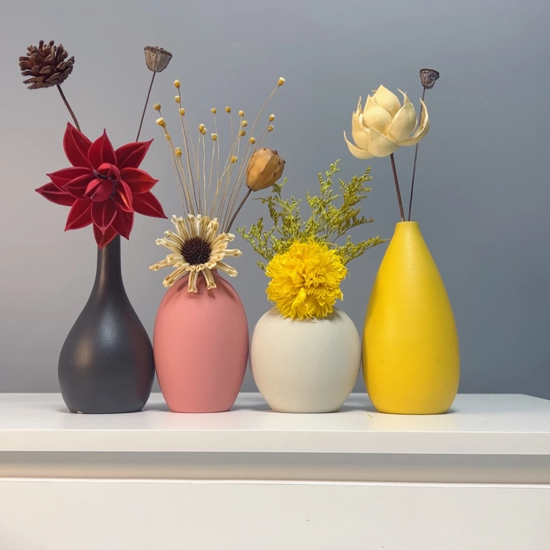 陶瓷花瓶景德镇手作陶瓷花瓶摆件无孔