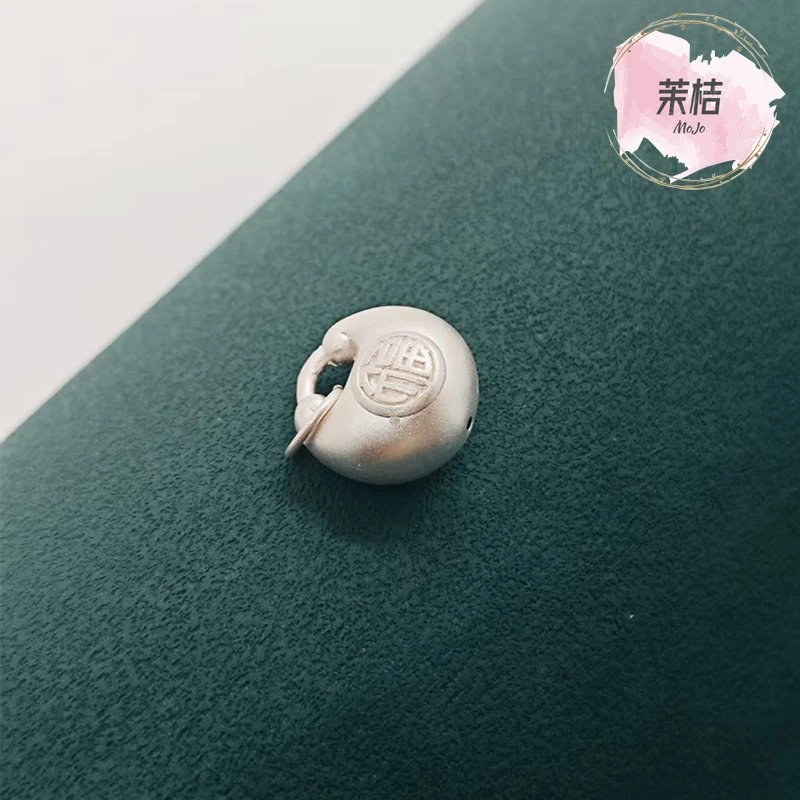 吊坠足银 足银吊坠挂件小胖福字吊坠足银990