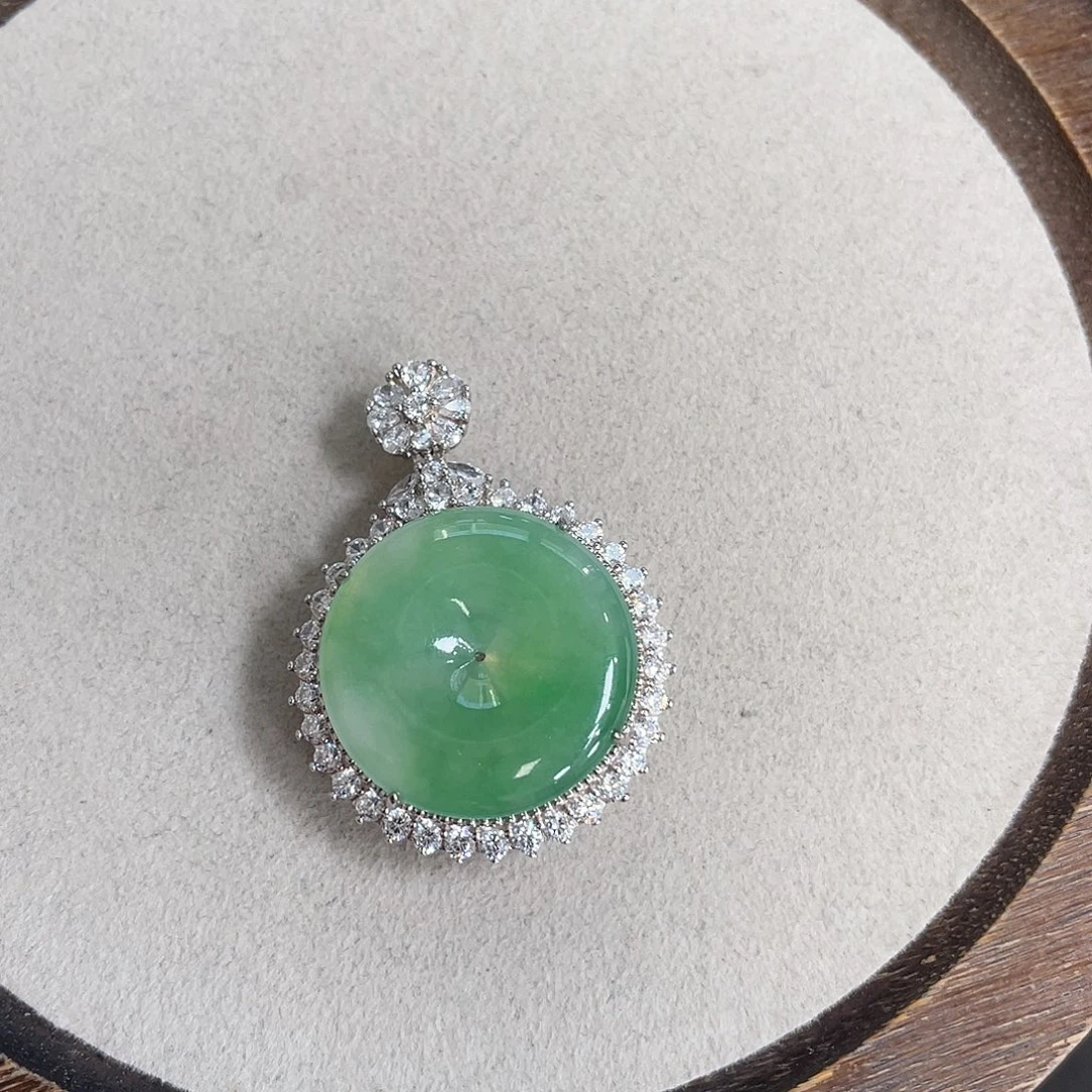 翡翠银S925镶嵌颈饰