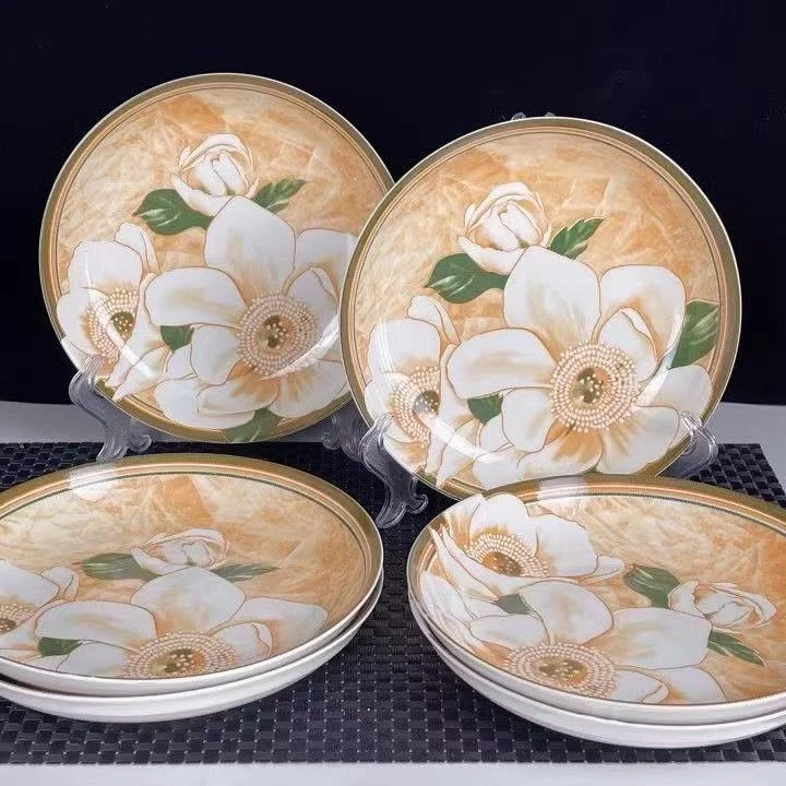 山茶花8英寸圆盘6个