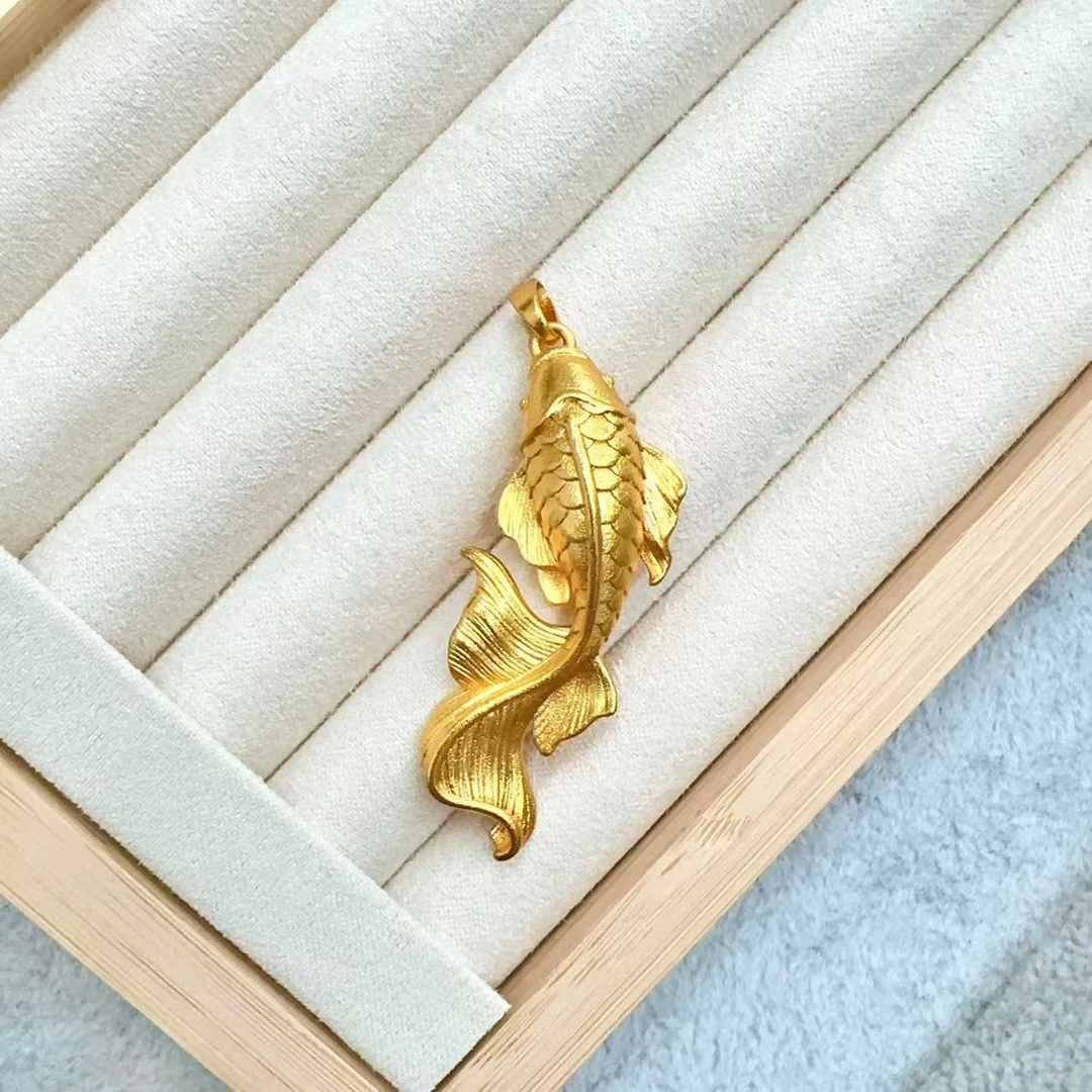 吊坠 古法传承精工黄色锦鲤吊坠 310970