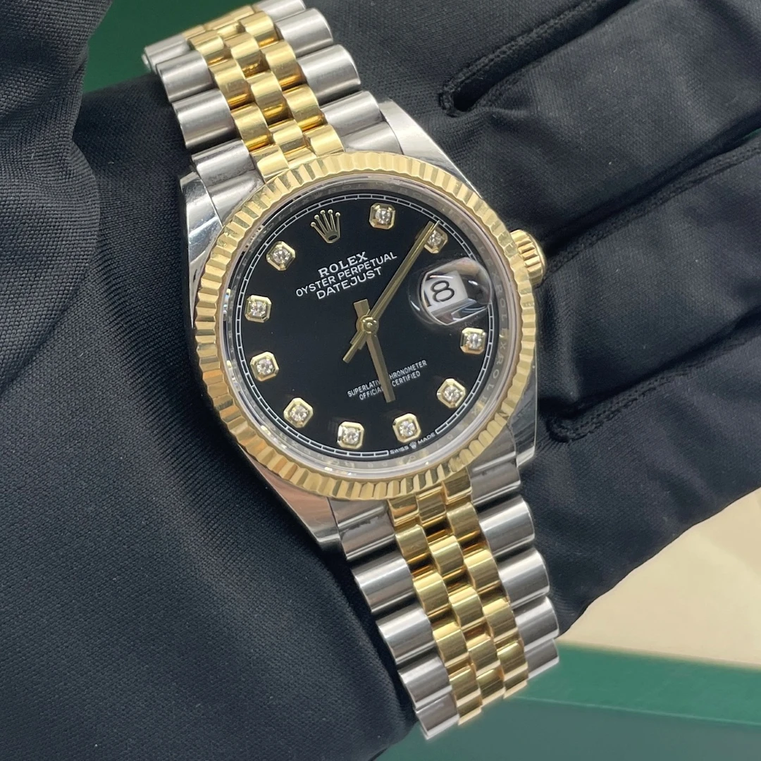 99新 Rolex/劳力士 日志126233/单表/黑盘钻刻/36表径经典