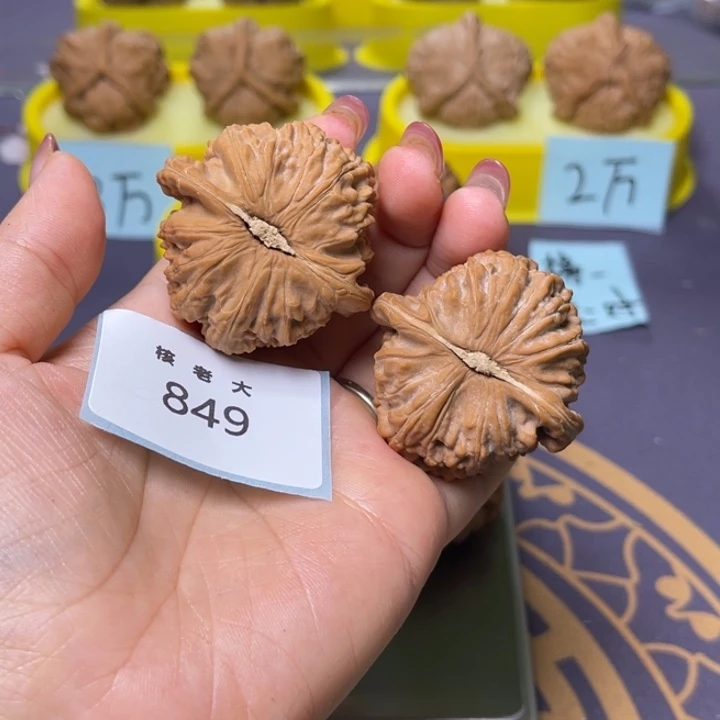 文玩核桃把件白狮子41.849