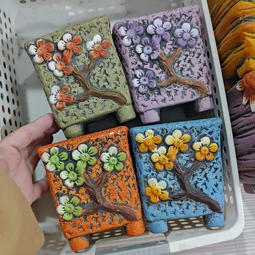 红陶吸水透气的白陶花盆凑满12发货