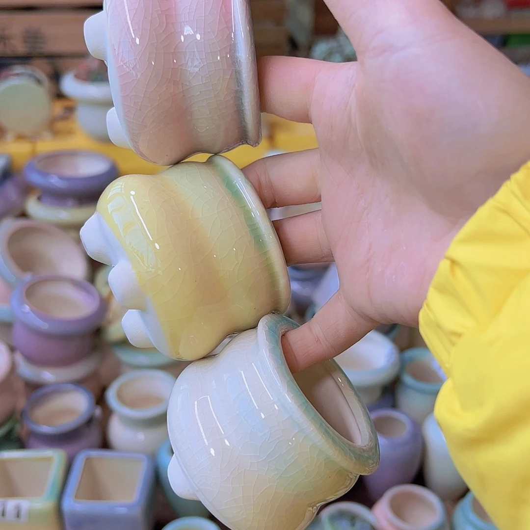 红陶陶瓷花盆当场满12包邮