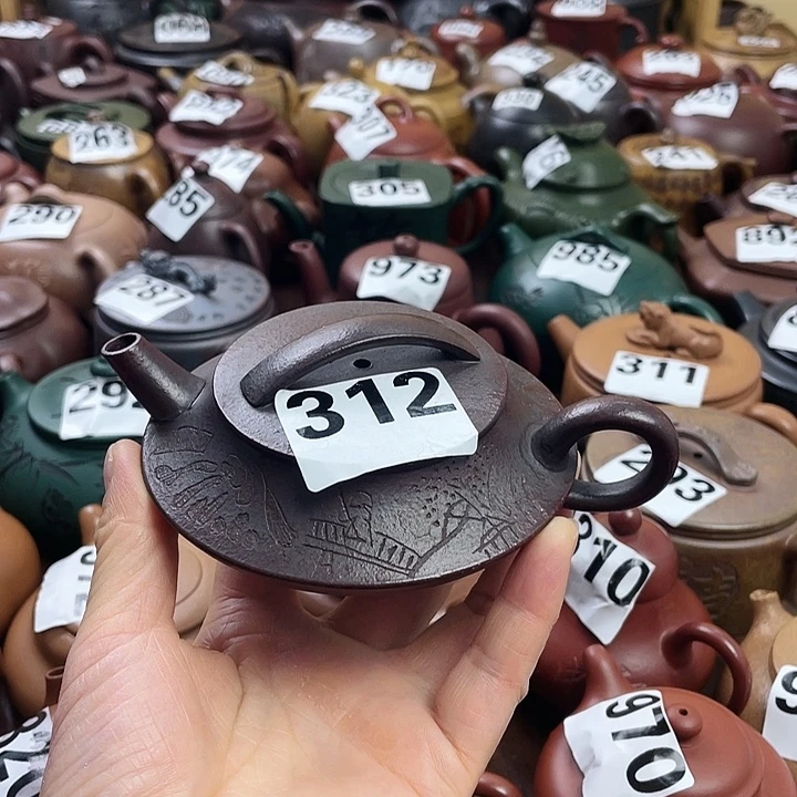 紫***马茶壶紫砂微瑕紫砂