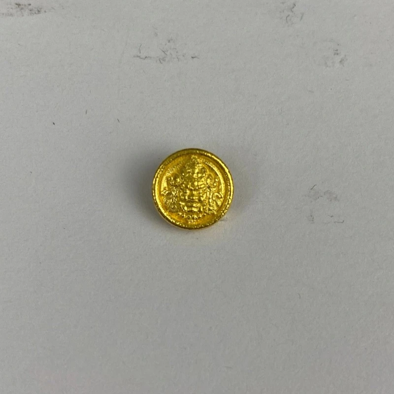 君潮黄金足金999黄财神扣头DP1345