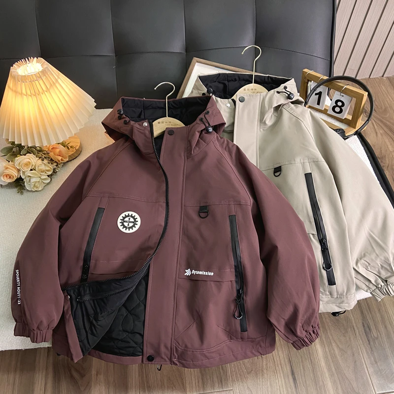 佑妈家童装男女童男童中大童潮款冲锋衣儿童保暖二棉外套