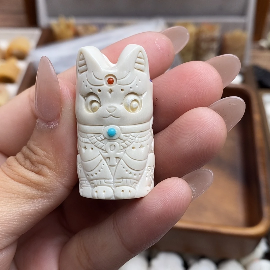 鹿骨把件c9鹿角骨笛猫神不退换