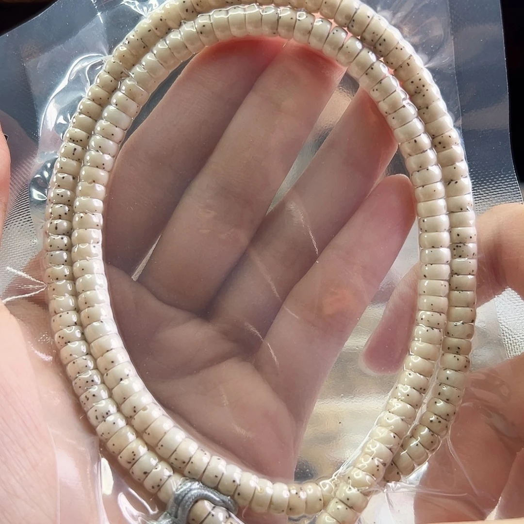 手串星月菩提Fqh6*3药片 同枝果 骨瓷白 数星星