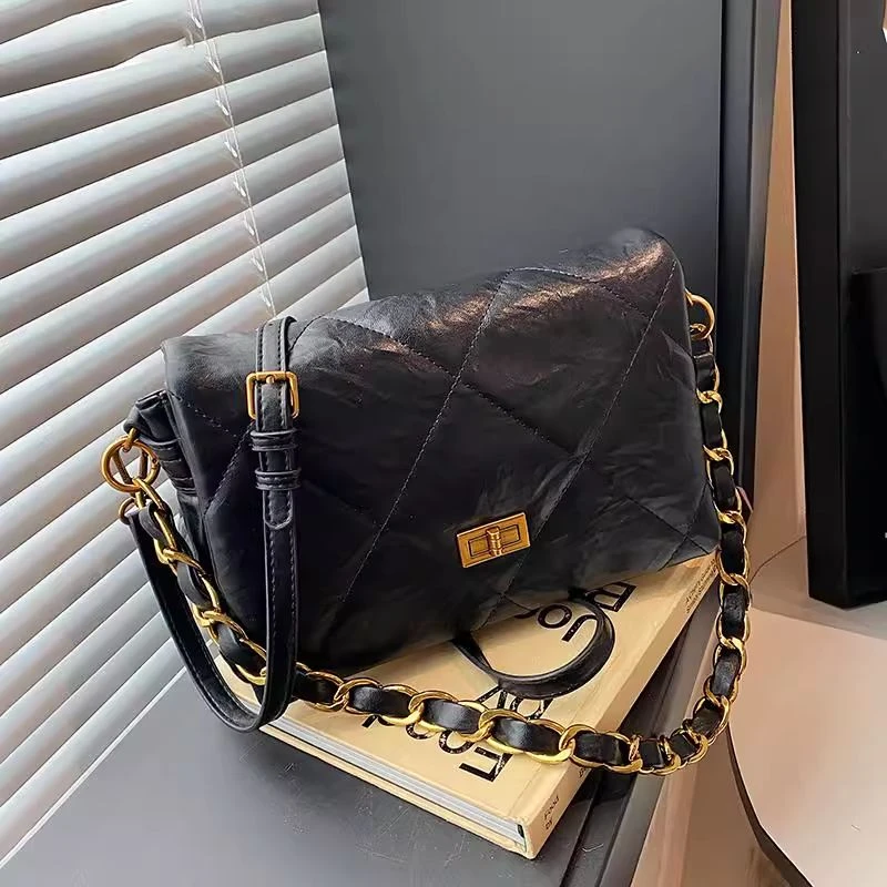 【万达撤柜】高端软皮信封包女2025新款春季包包大容量腋下包简约肩